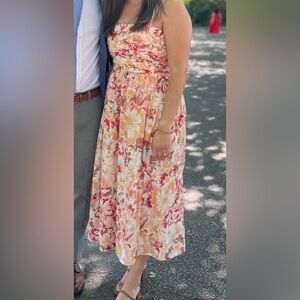 Floral print midi dress